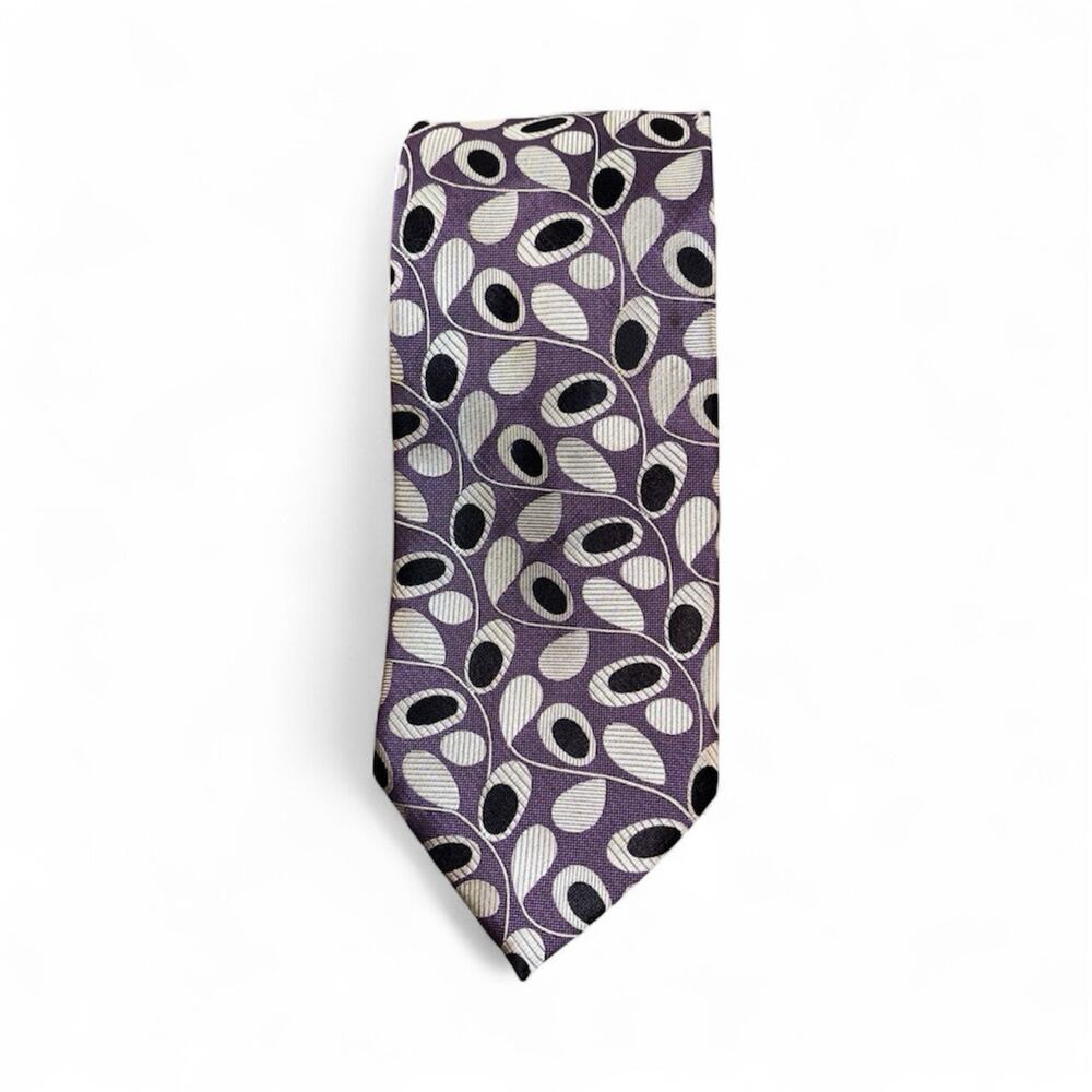 Versailles By Piatelli Men’s Tie 100% Silk Purple Gray